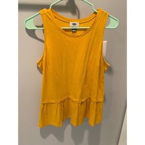 Mustard Peplum Top